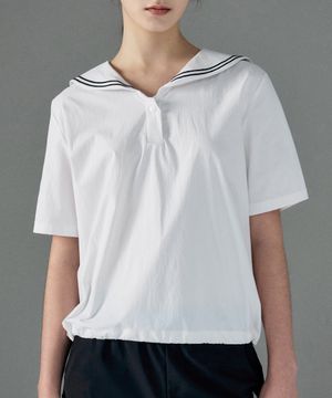 하일론 액티브 키네티쿨 세일러 우븐탑 [오프 화이트]_HF2SH540