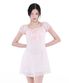 Puff Chiffon Mini Dress (Light Pink)