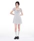 Puff Chiffon Mini Dress (Light Gray)