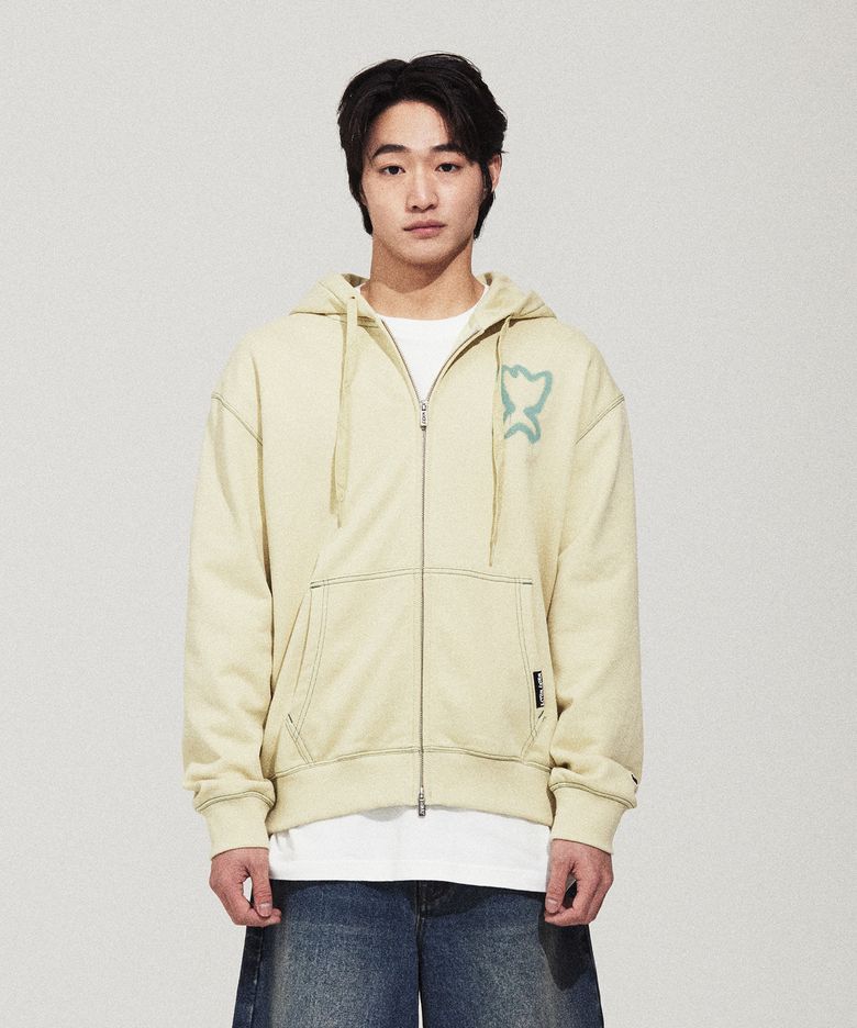 빅 키키 후드집업 옐로우