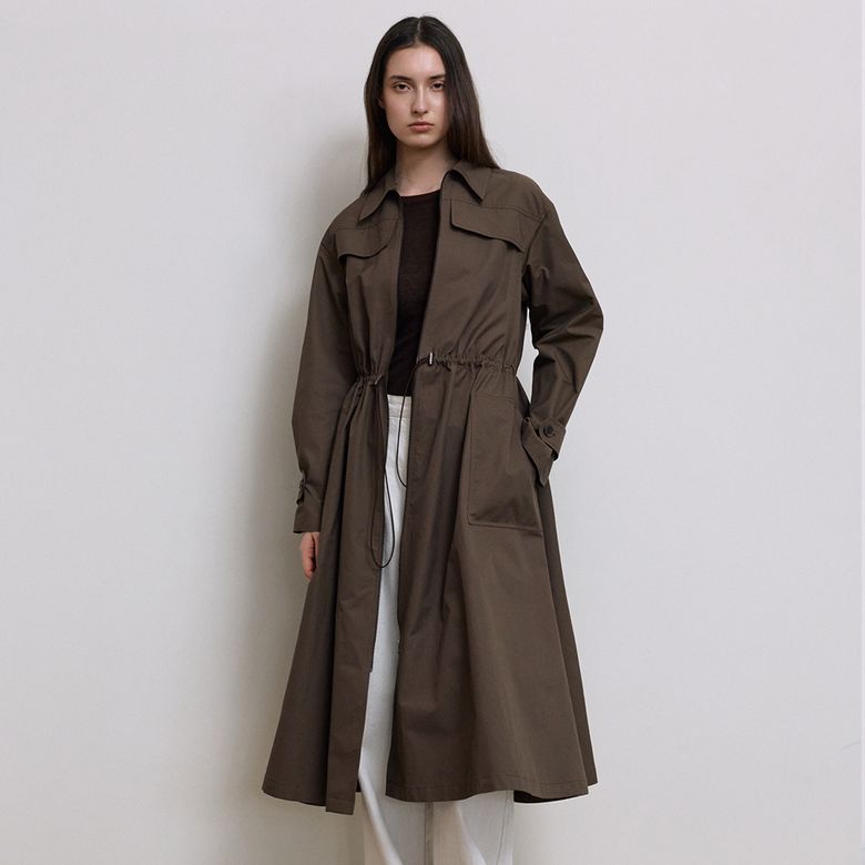 MORGAN TRENCH ONE-PIECE BROWN