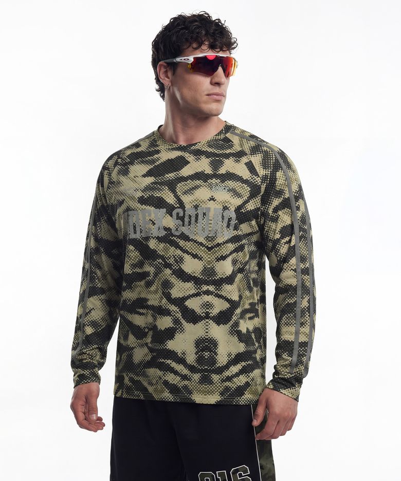 스쿼드 카모 매쉬 롱 슬리브 (Khaki Camo)