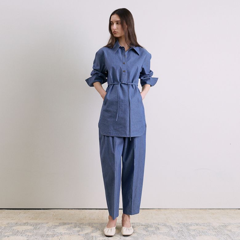 ZOE PULL-OVER SHIRT BLUE
