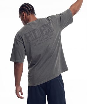 코어 백로고 자이언트핏 워싱 숏 슬리브 (Pigment Charcoal)