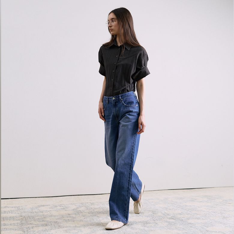 HARPER STRAIGHT DENIM PANTS DENIM
