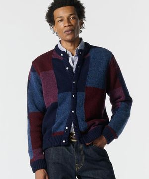 (U) 셰틀랜드 패치워크 카디건 멀티 SHETLAND PATCHWORK CARDIGAN MULTI