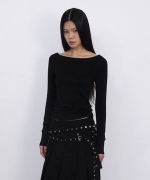 Boat Neck Long Sleeve_Black