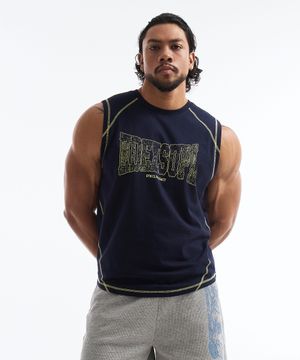 메가 와이드 슬리브리스 (Navy)