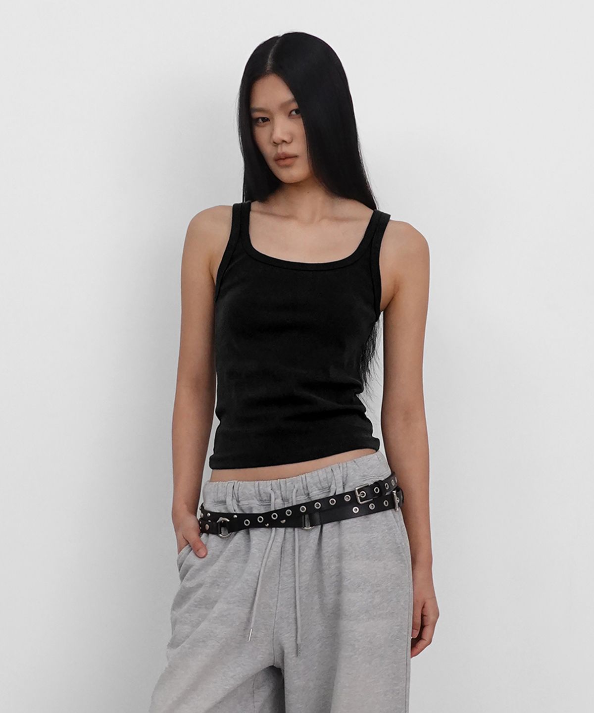 샌드릭(SANDRIC) Basic Halter Sleeveless Top_Black