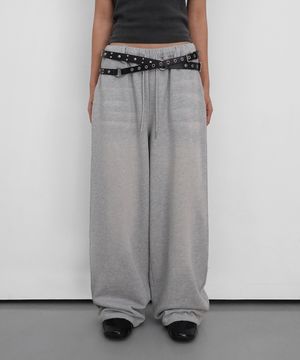 Washed Overfit Sweatpants_Melange Grey
