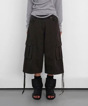 Cargo Bermuda Cotton Shorts_Charcoal
