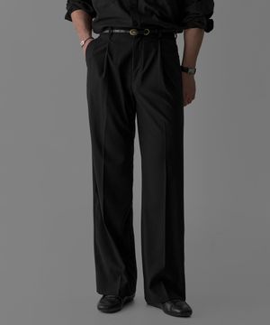 컴팩트 원턱 TR 슬랙스 [블랙]