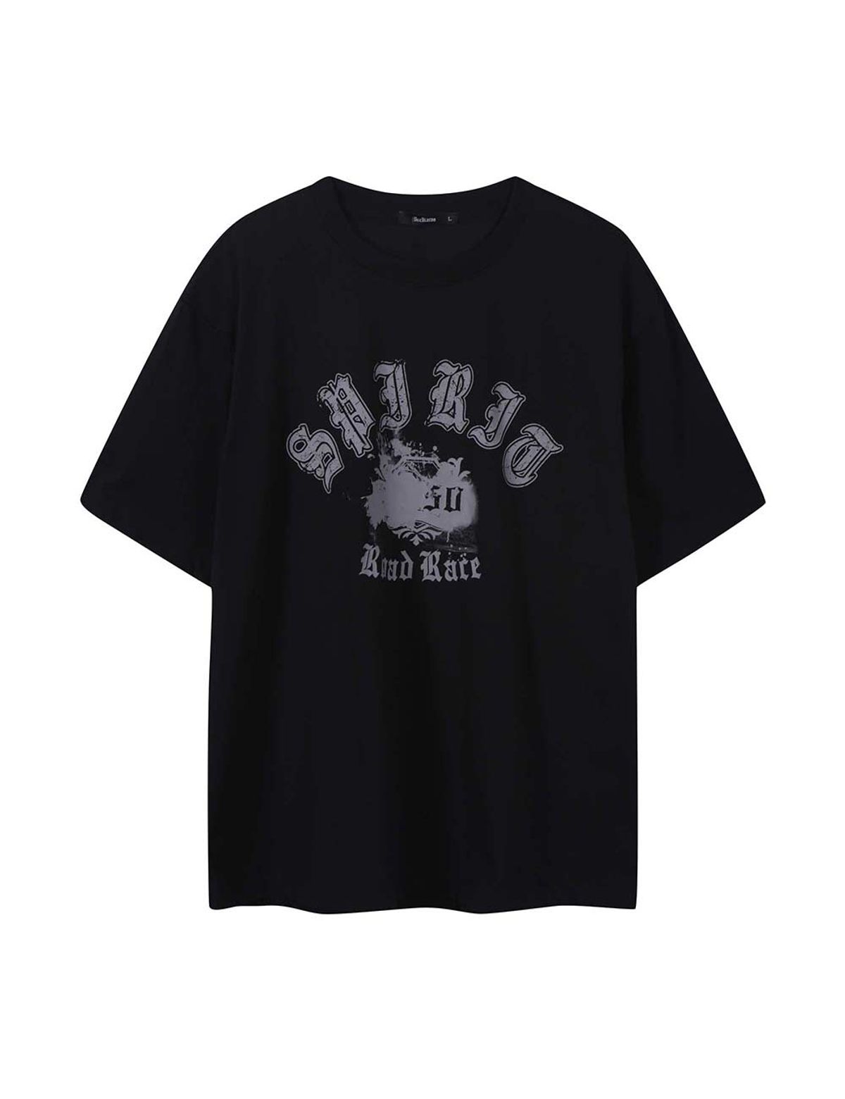 버커루(BUCKAROO) 아스킨 루즈핏 로드 레이스 티셔츠 블랙