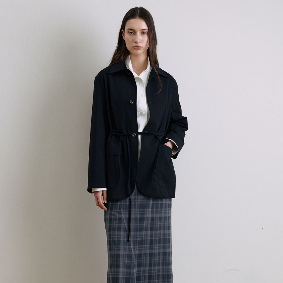 퍼블리카엑스(PUBLICKA X) NUEL TAILORED SINGLE JACKET BLACK