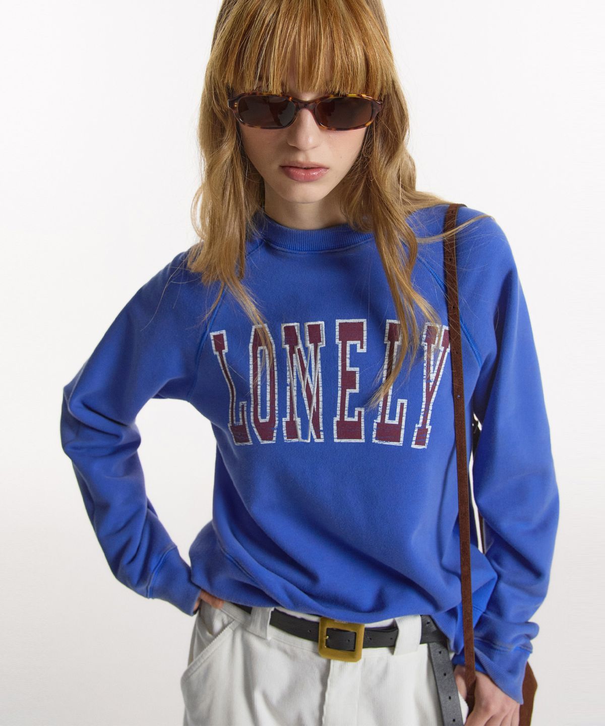 노앙(NOHANT) LONELY/LOVELY 90s WASHED SWEATSHIRT BLUE