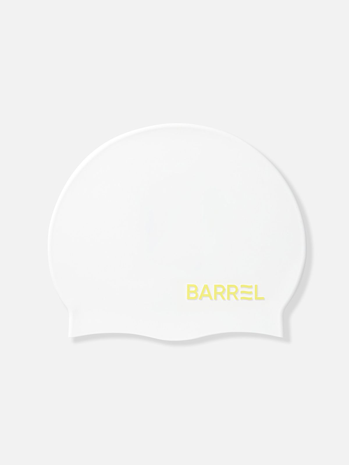 배럴(BARREL) 베이직 양각 실리콘 스윔 캡 화이트 (B6SUASC001WHT)