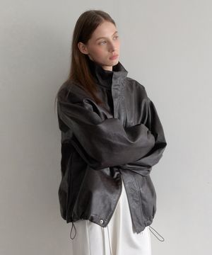 esy Half Leather Jacket (브라운)