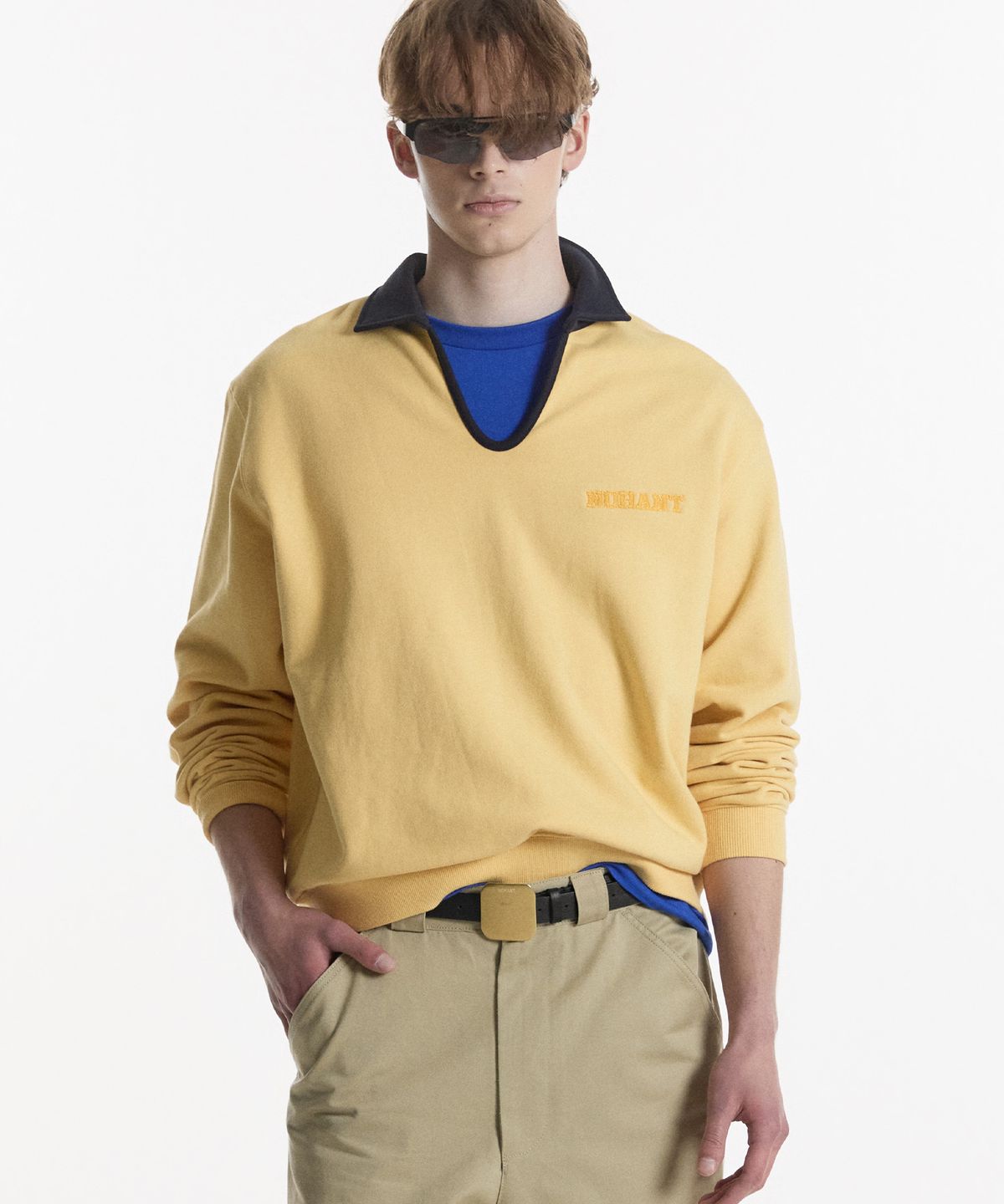 노앙(NOHANT) CLASSIC V-NECK SWEATSHIRT YELLOW