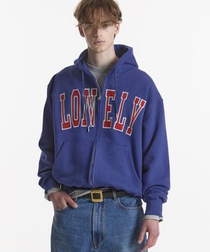 LONELY/LOVELY HOODIE ZIP-UP BLUE
