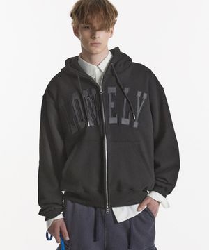 LONELY/LOVELY HOODIE ZIP-UP BLACK