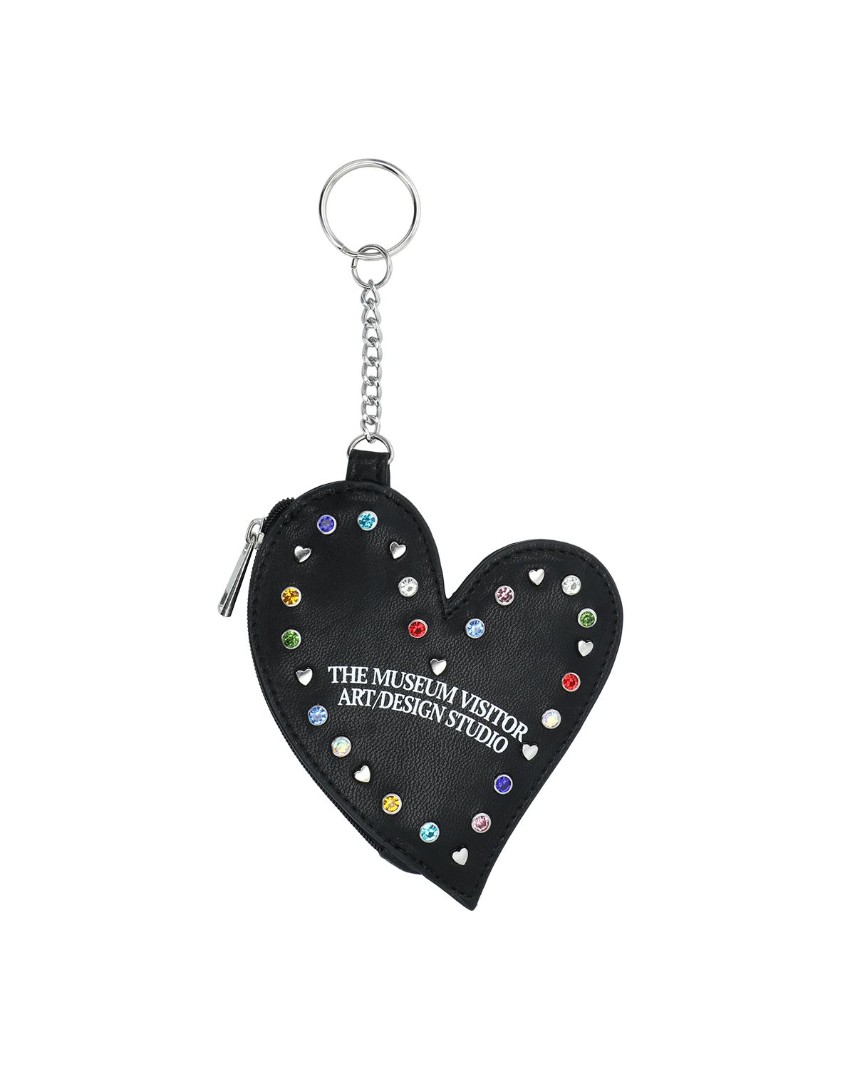 더뮤지엄비지터(THEMUSEUMVISITOR) HEART POUCH KEYRING (BLACK)