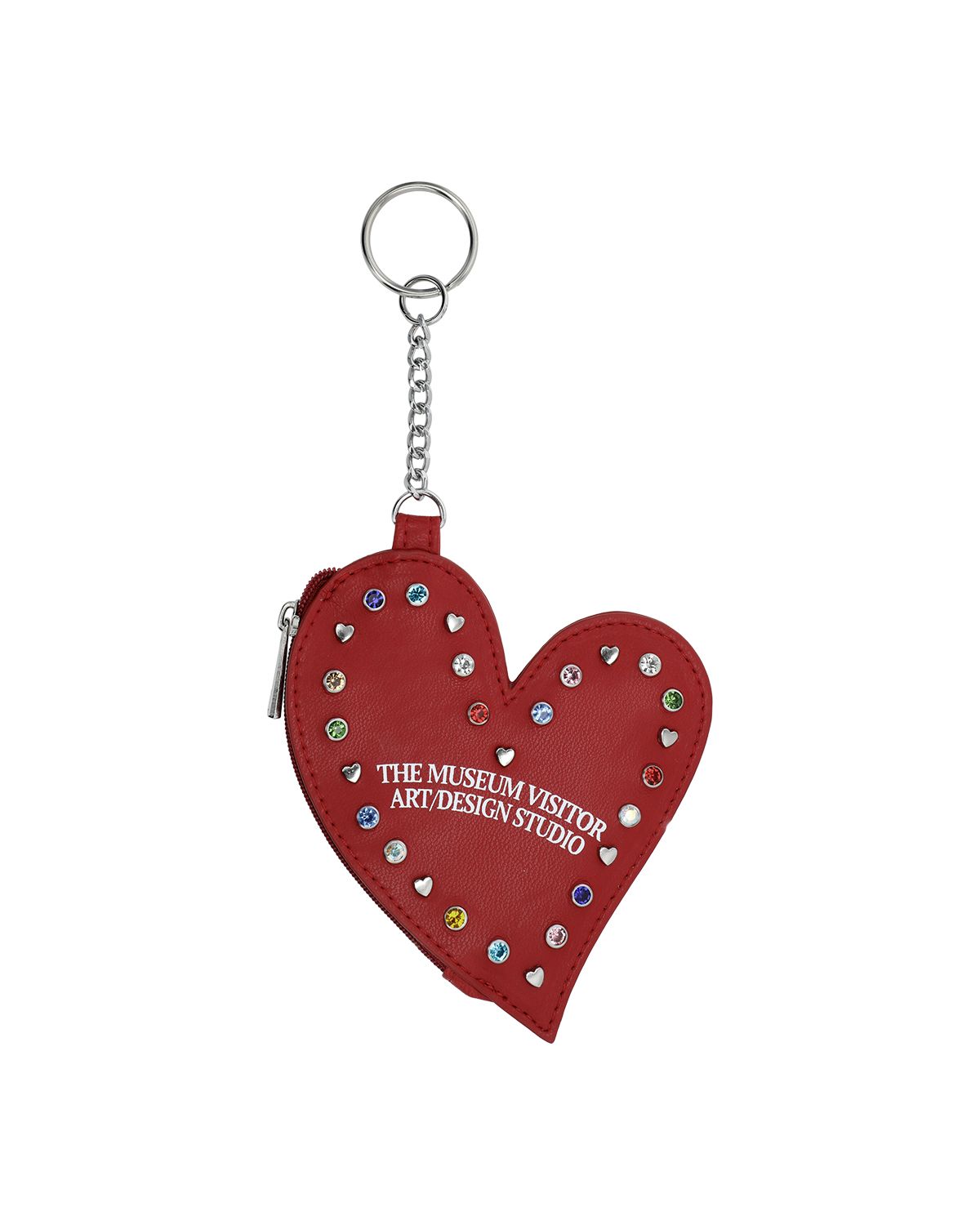 더뮤지엄비지터(THEMUSEUMVISITOR) HEART POUCH KEYRING (RED)