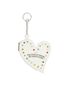 HEART POUCH KEYRING (IVORY)
