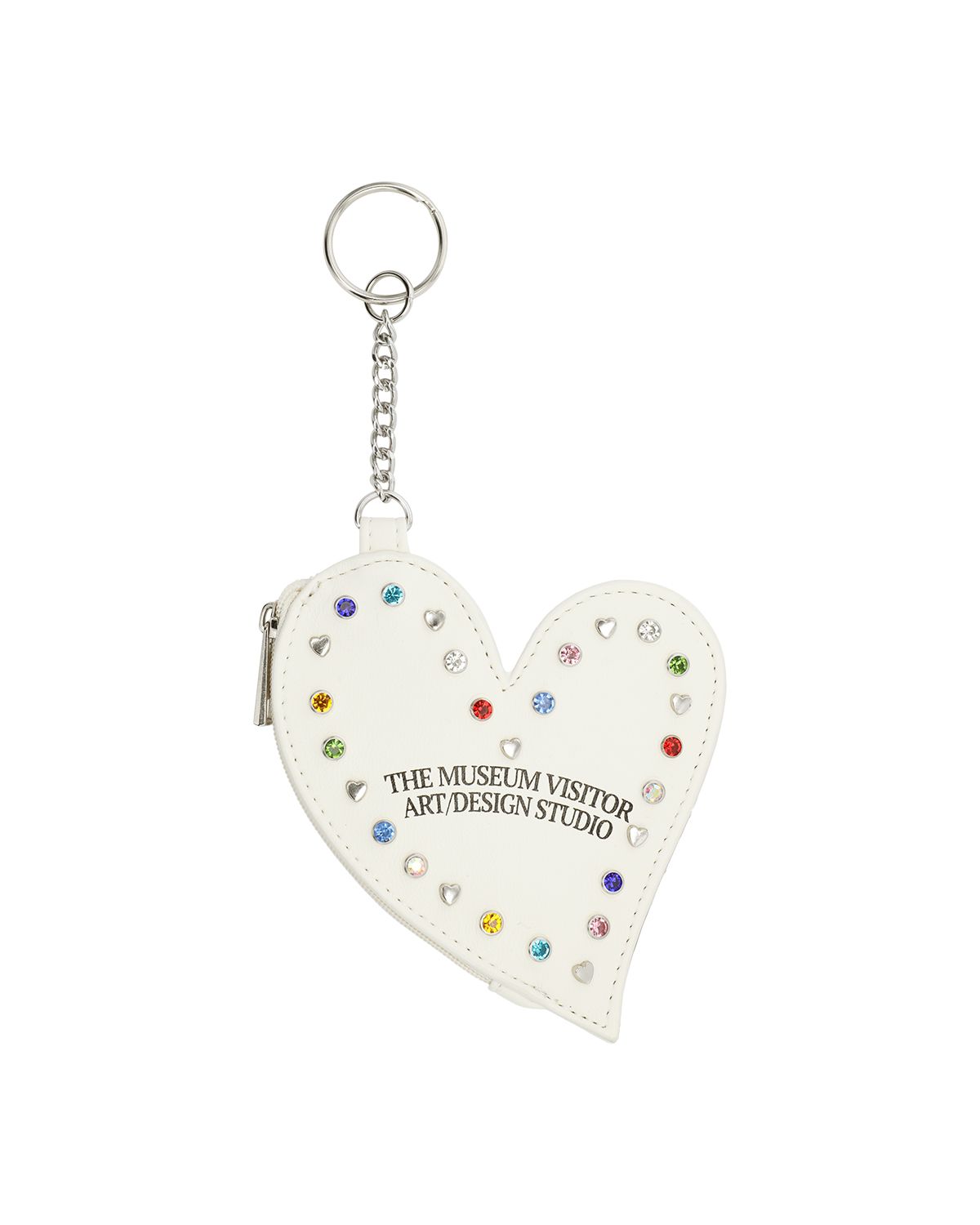 더뮤지엄비지터(THEMUSEUMVISITOR) HEART POUCH KEYRING (IVORY)