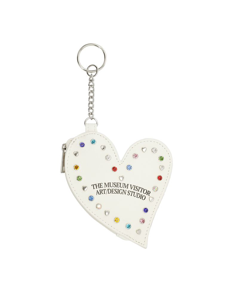 HEART POUCH KEYRING (IVORY)