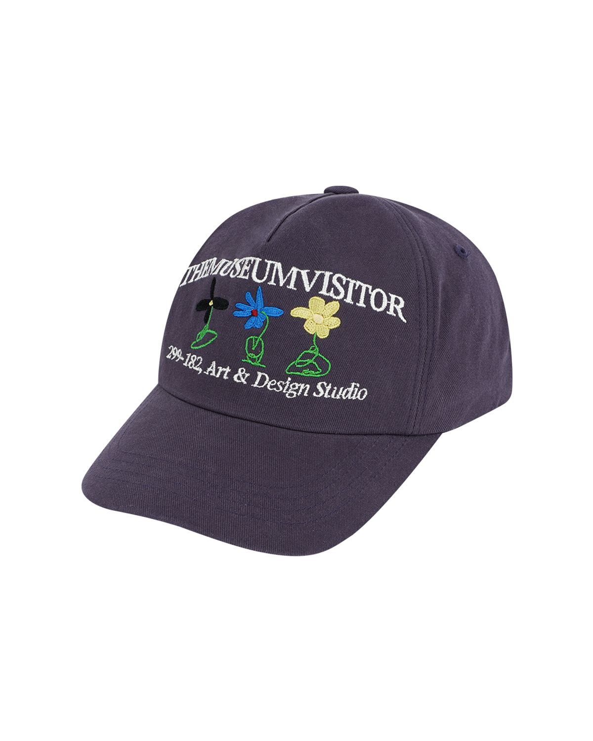 더뮤지엄비지터(THEMUSEUMVISITOR) SIGNATURE LOGO BALL CAP (PURPLE)