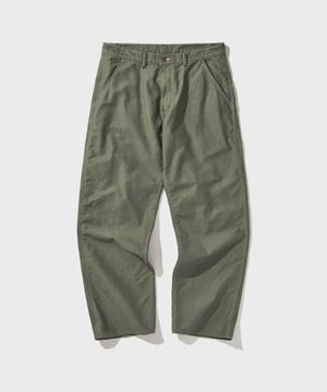 BACK SATEEN TROUSER [Swamp Green]