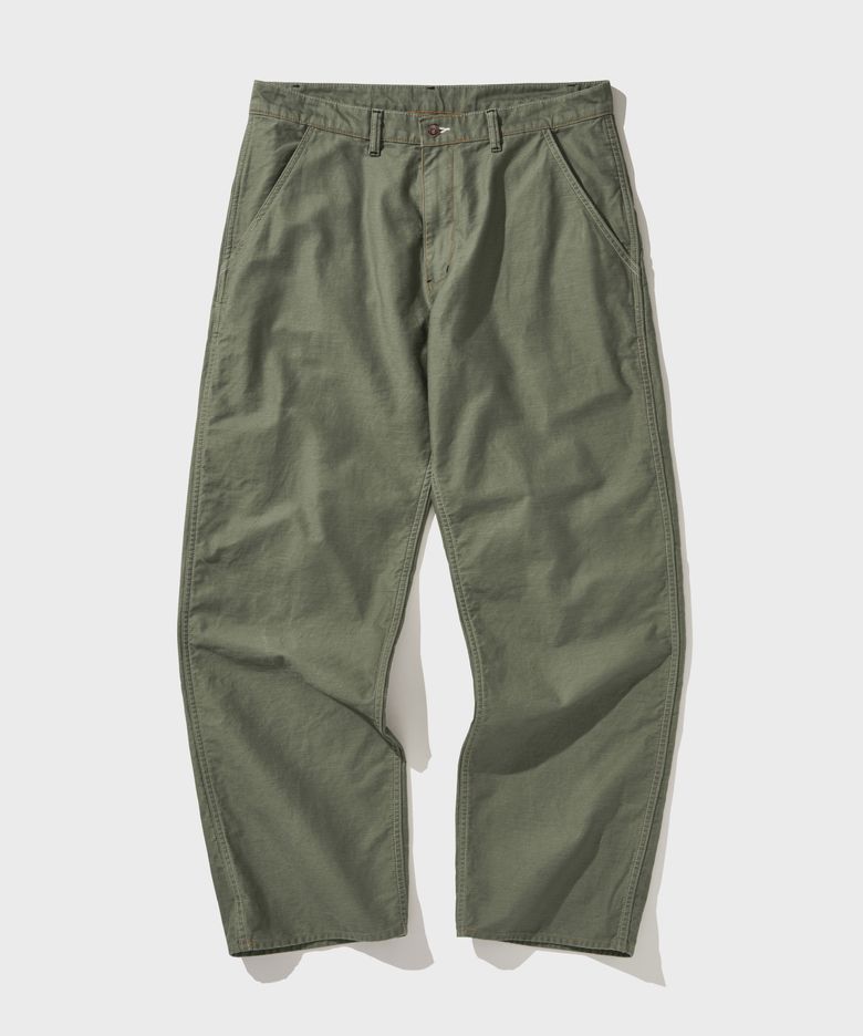 BACK SATEEN TROUSER [Swamp Green]