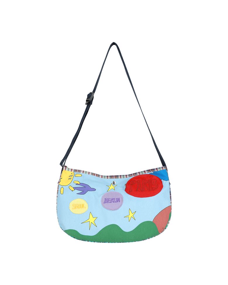 CHECK PRINTED SHOULDER BAG (MINT)