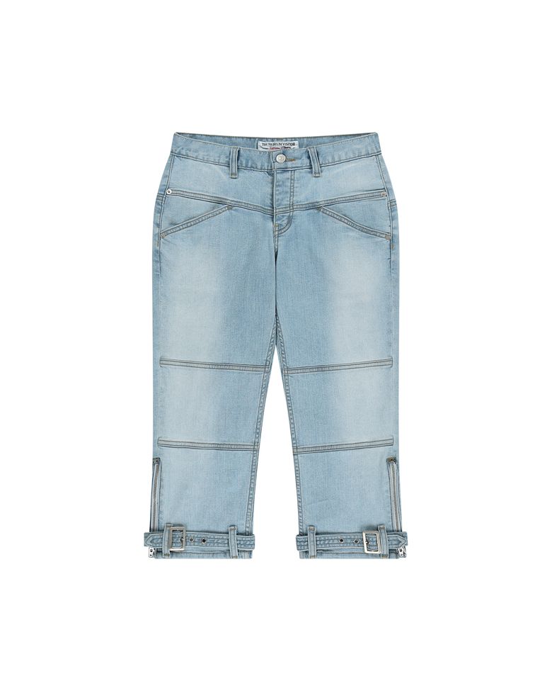 W BONDAGE CAPRI PANTS (LIGHT BLUE)