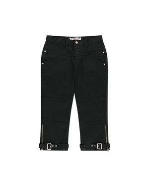 W BONDAGE CAPRI PANTS (BLACK)