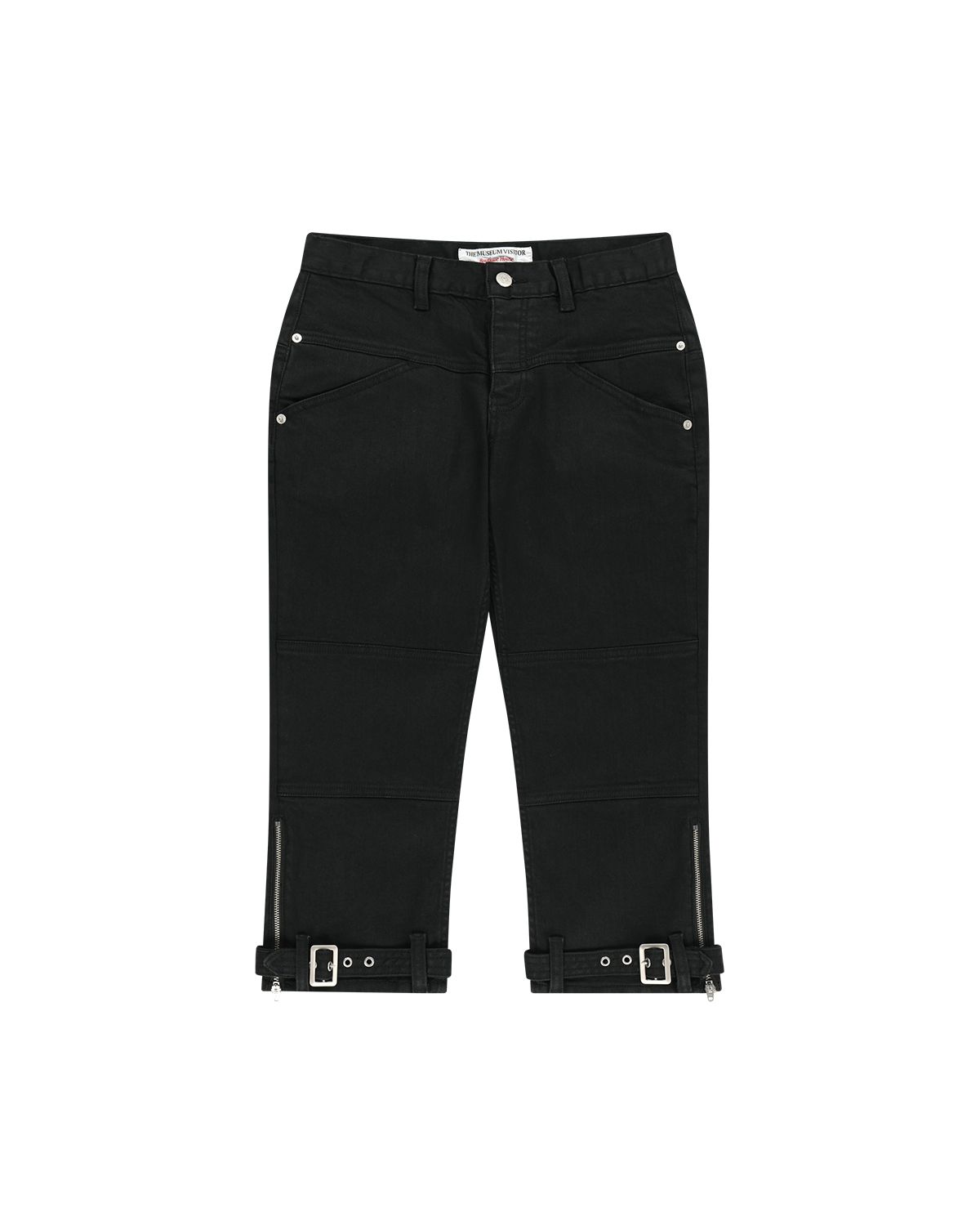 더뮤지엄비지터(THEMUSEUMVISITOR) W BONDAGE CAPRI PANTS (BLACK)