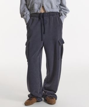 WASHED CARGO SWEAT PANTS NAVY