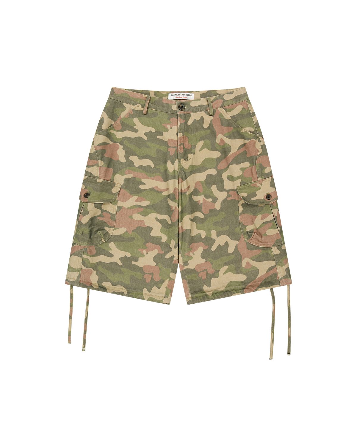 더뮤지엄비지터(THEMUSEUMVISITOR) WASHED CARGO BERMUDA PANTS (CAMO)