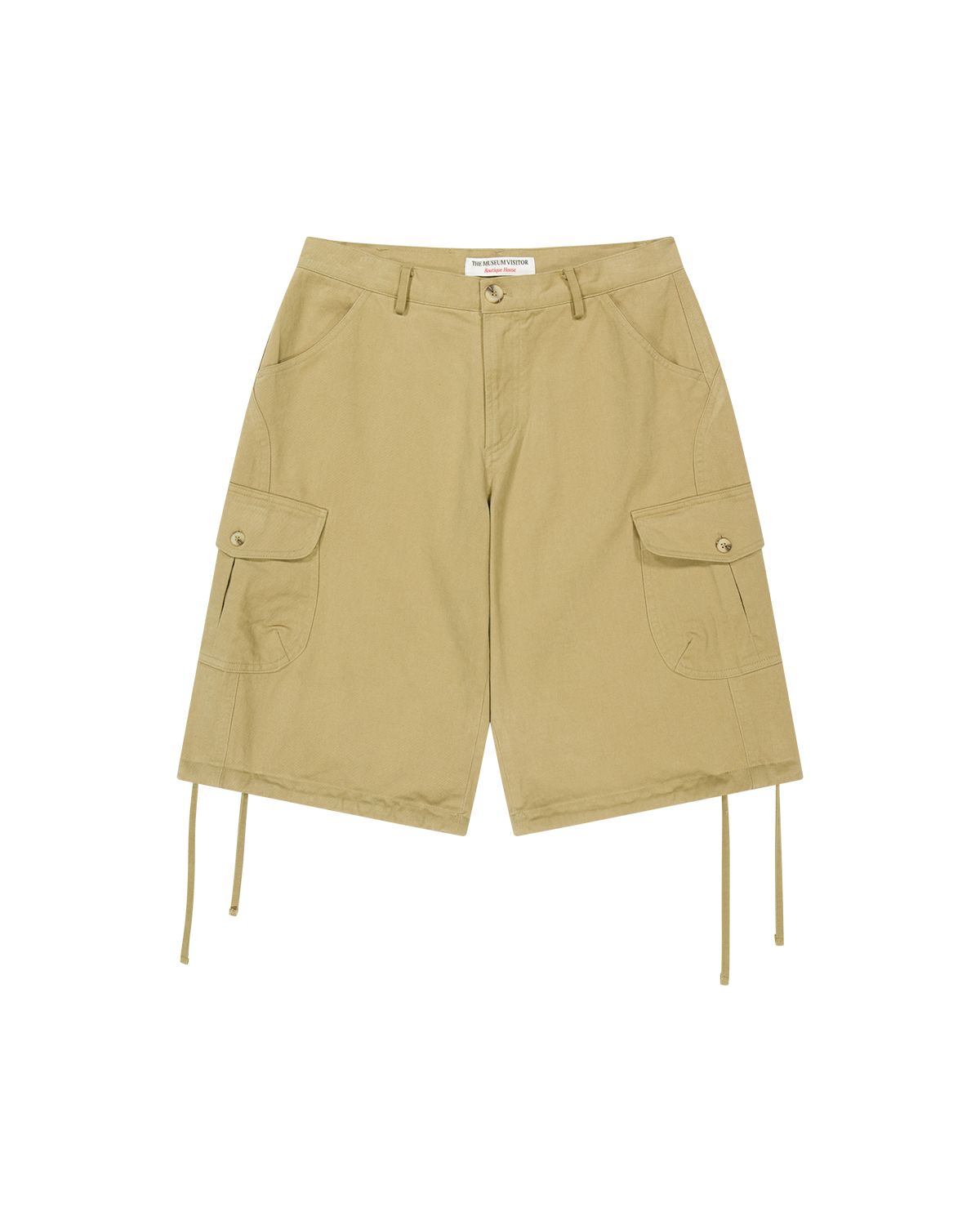 더뮤지엄비지터(THEMUSEUMVISITOR) WASHED CARGO BERMUDA PANTS (BEIGE)