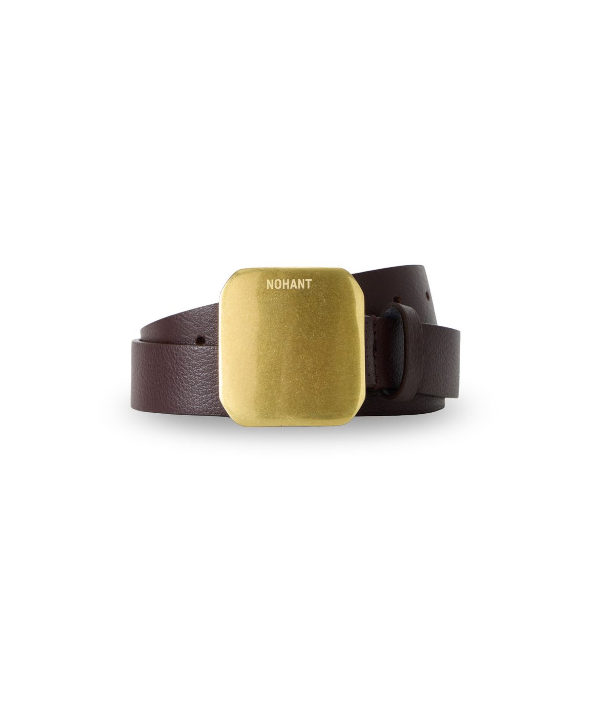 노앙(NOHANT) SQUARE BUCKLE LEATHER BELT-PLAQUE