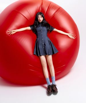 [SUZY] 1color 스테이 원워시 반팔 원피스 YQ2D2751