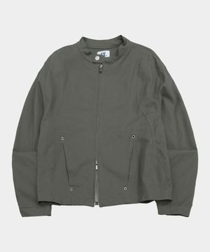 스탠다드 커브드 인시전 아일렛 포인트 투웨이 코튼 집업 자켓 [그레이]