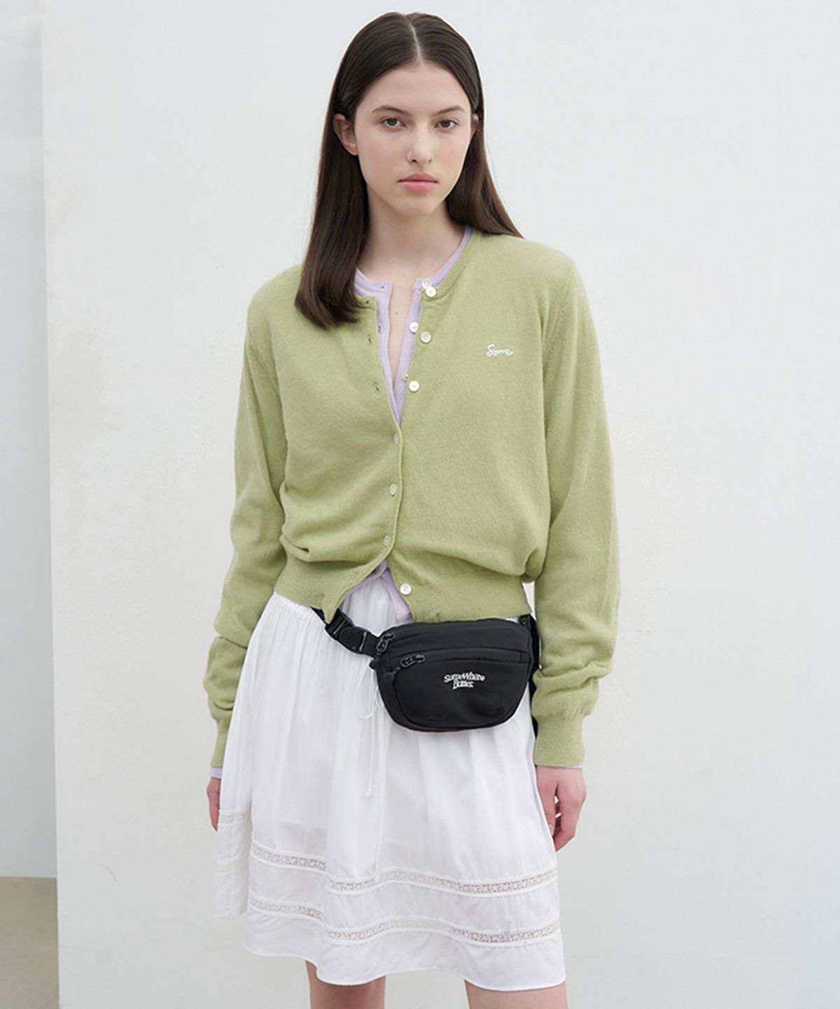 썸웨어버터(SOMEWHEREBUTTER) Nita Cardigan - Melon