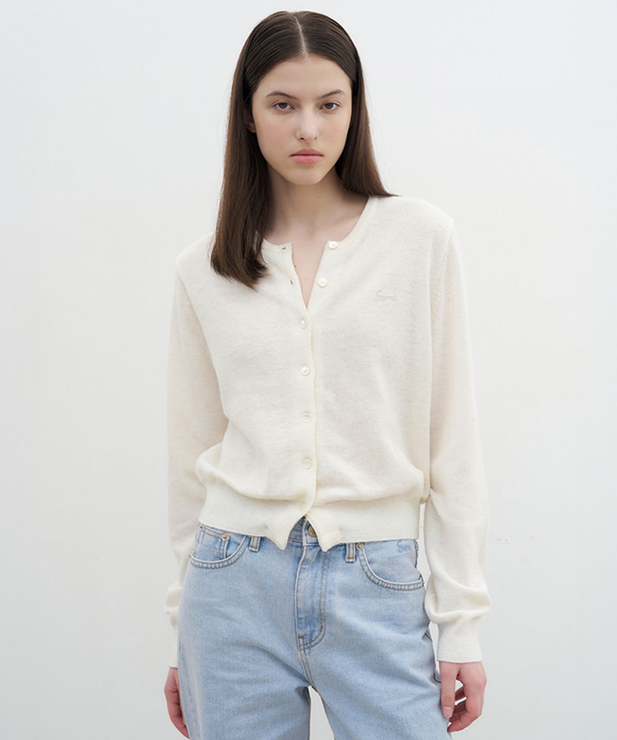 썸웨어버터(SOMEWHEREBUTTER) Nita Cardigan - Ivory