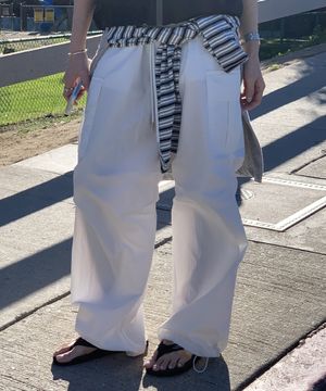 Austen String Cargo Pants - Ivory