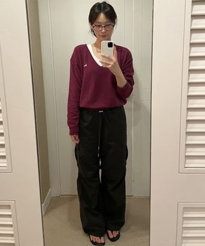 Austen String Cargo Pants - Charcoal