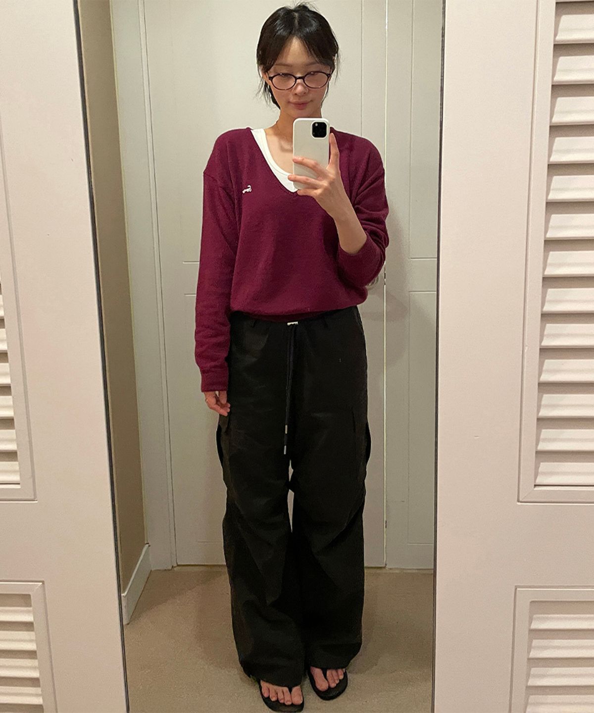 썸웨어버터(SOMEWHEREBUTTER) Austen String Cargo Pants - Charcoal