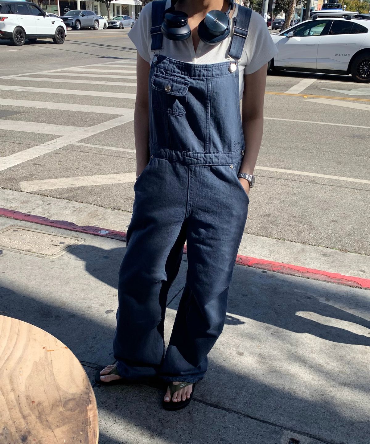 썸웨어버터(SOMEWHEREBUTTER) Hokey Cotton Overall - Vintage Blue