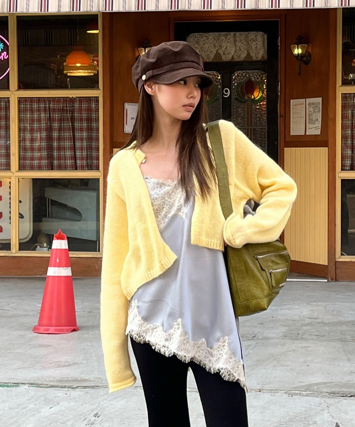 더애틋(THE AÉTUT) Mohair Wool Drawstring Cardigan_Yellow