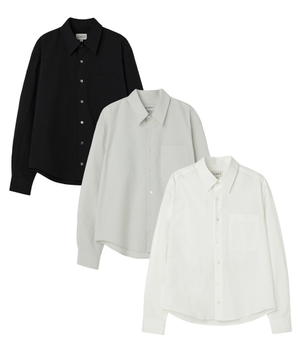 플록스 프리미엄 피마 세미크롭 셔츠 (3col)